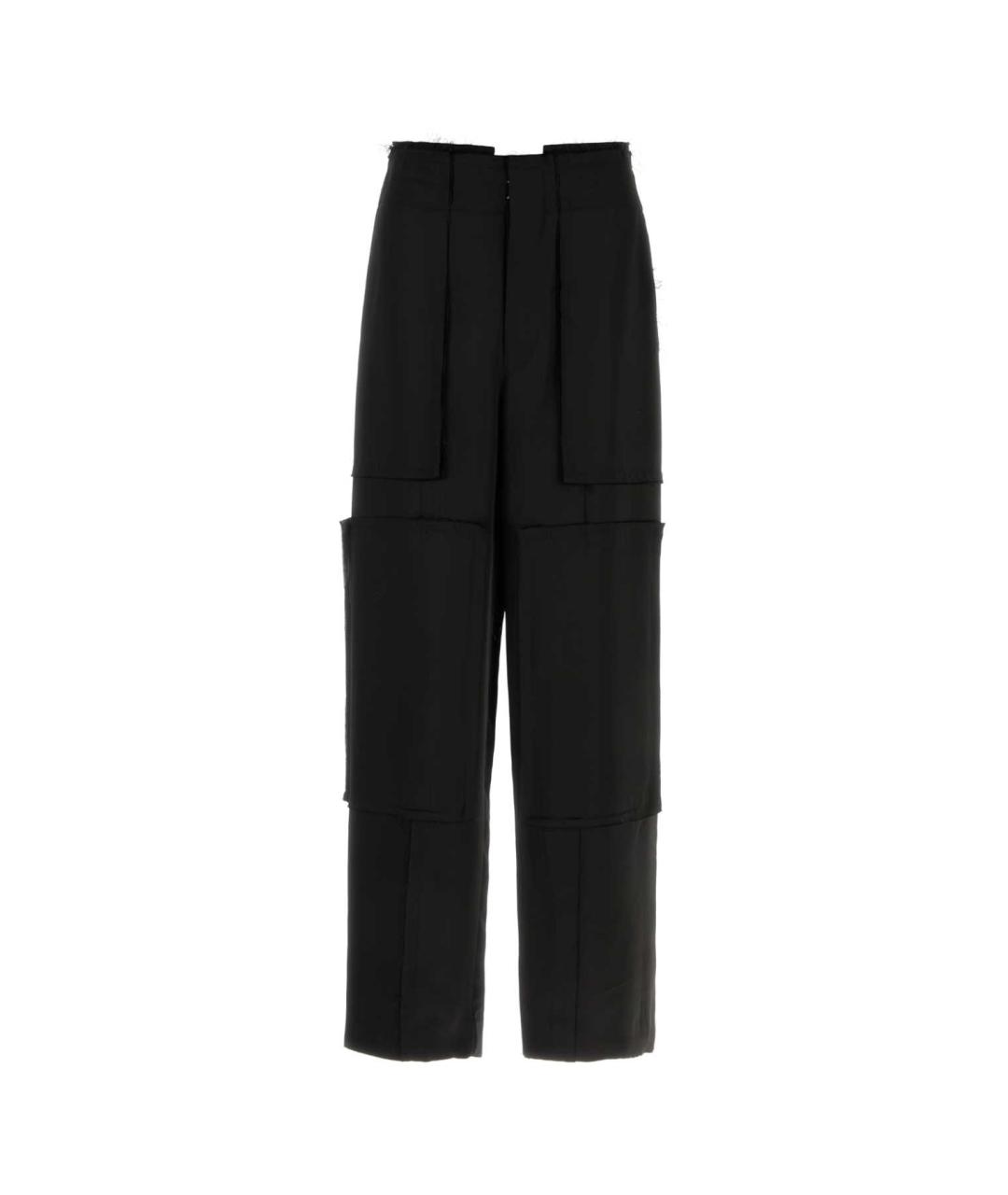 MAISON MARGIELA Черные вискозные повседневные брюки, фото 1