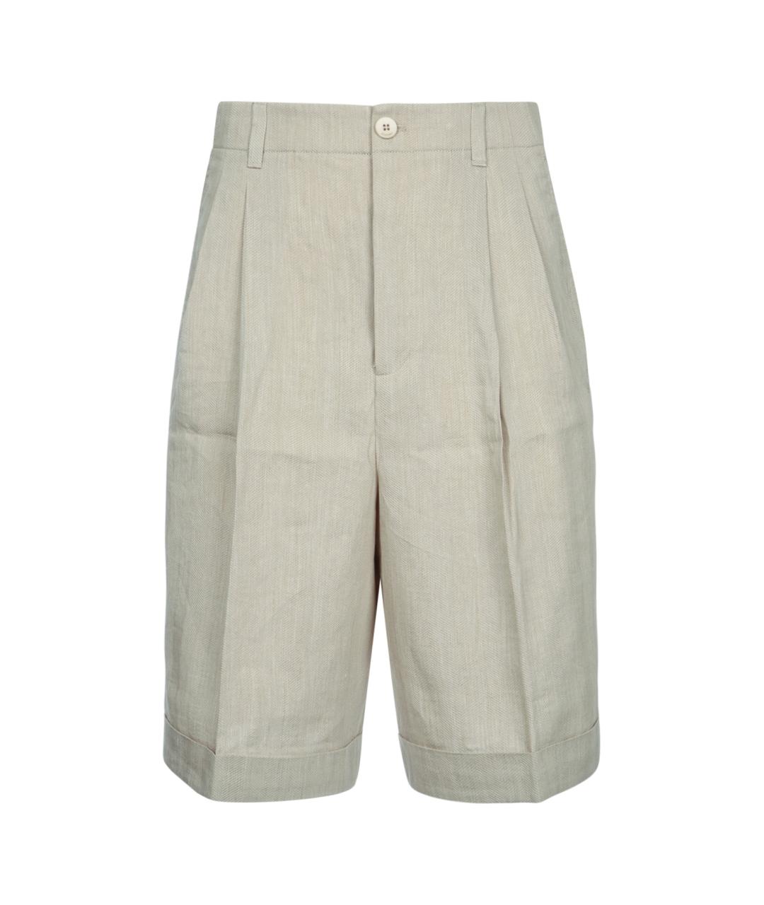 JACQUEMUS Бежевые хлопковые шорты, фото 1