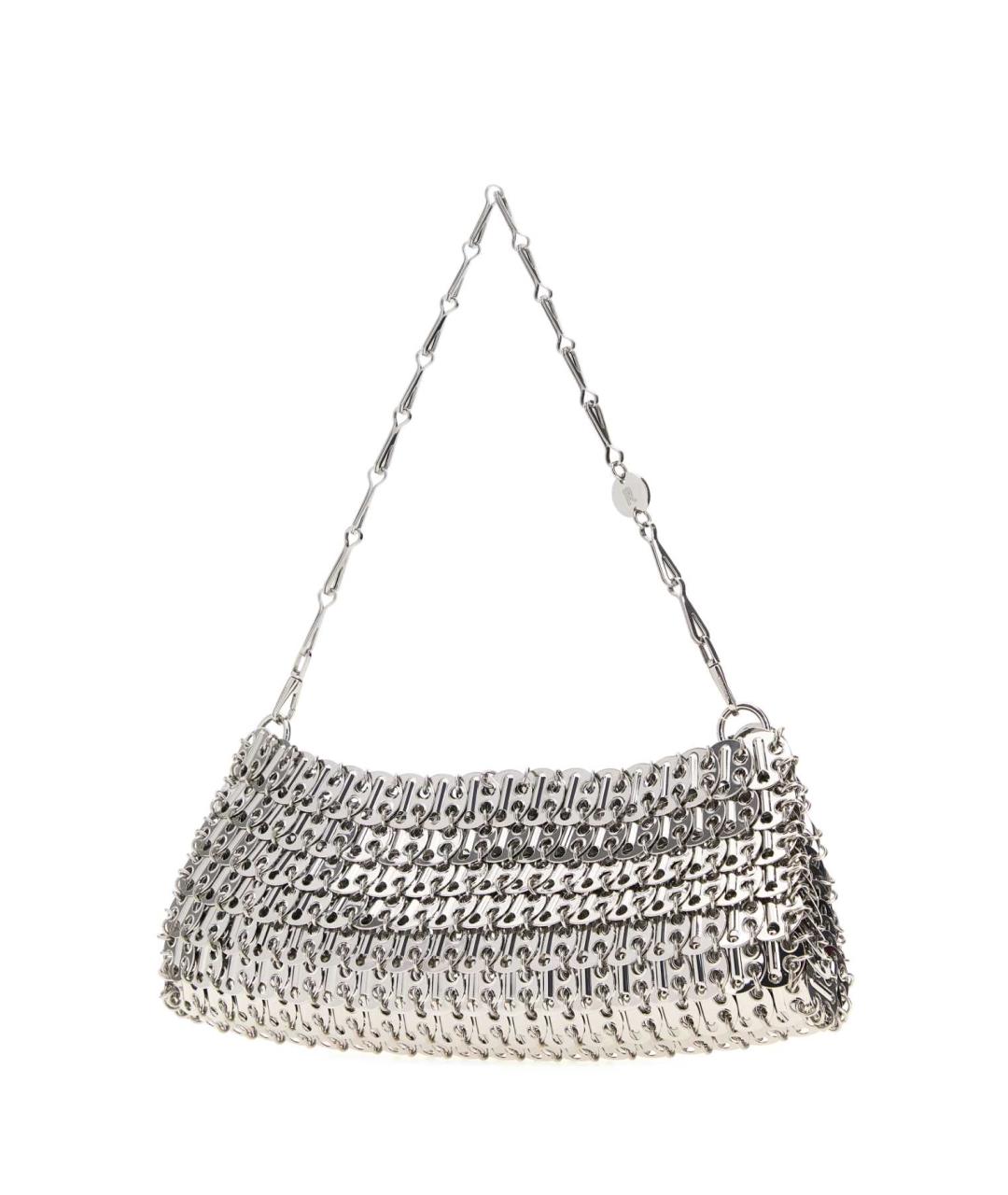 PACO RABANNE Серебряная сумка с короткими ручками, фото 2