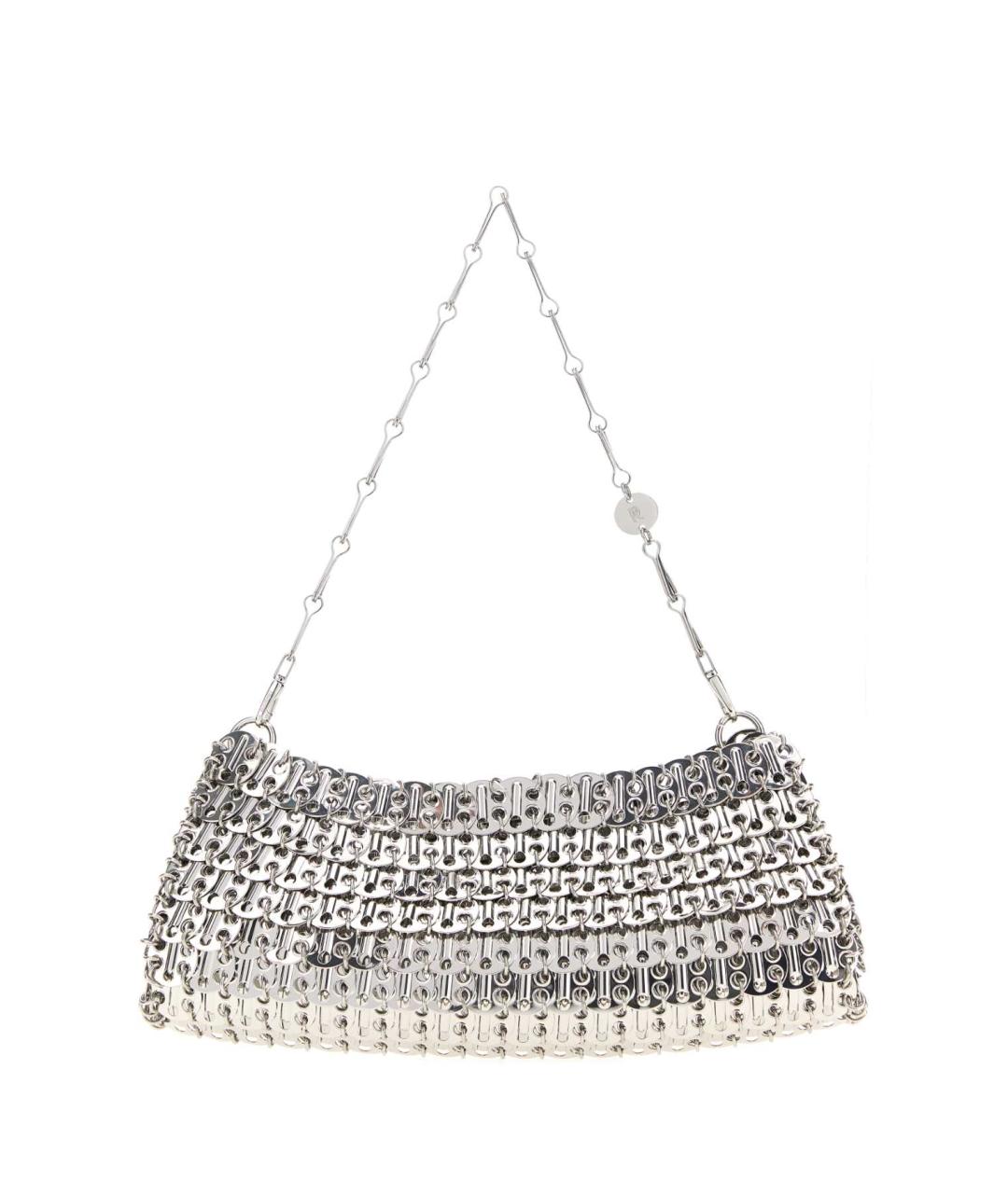 PACO RABANNE Серебряная сумка с короткими ручками, фото 1