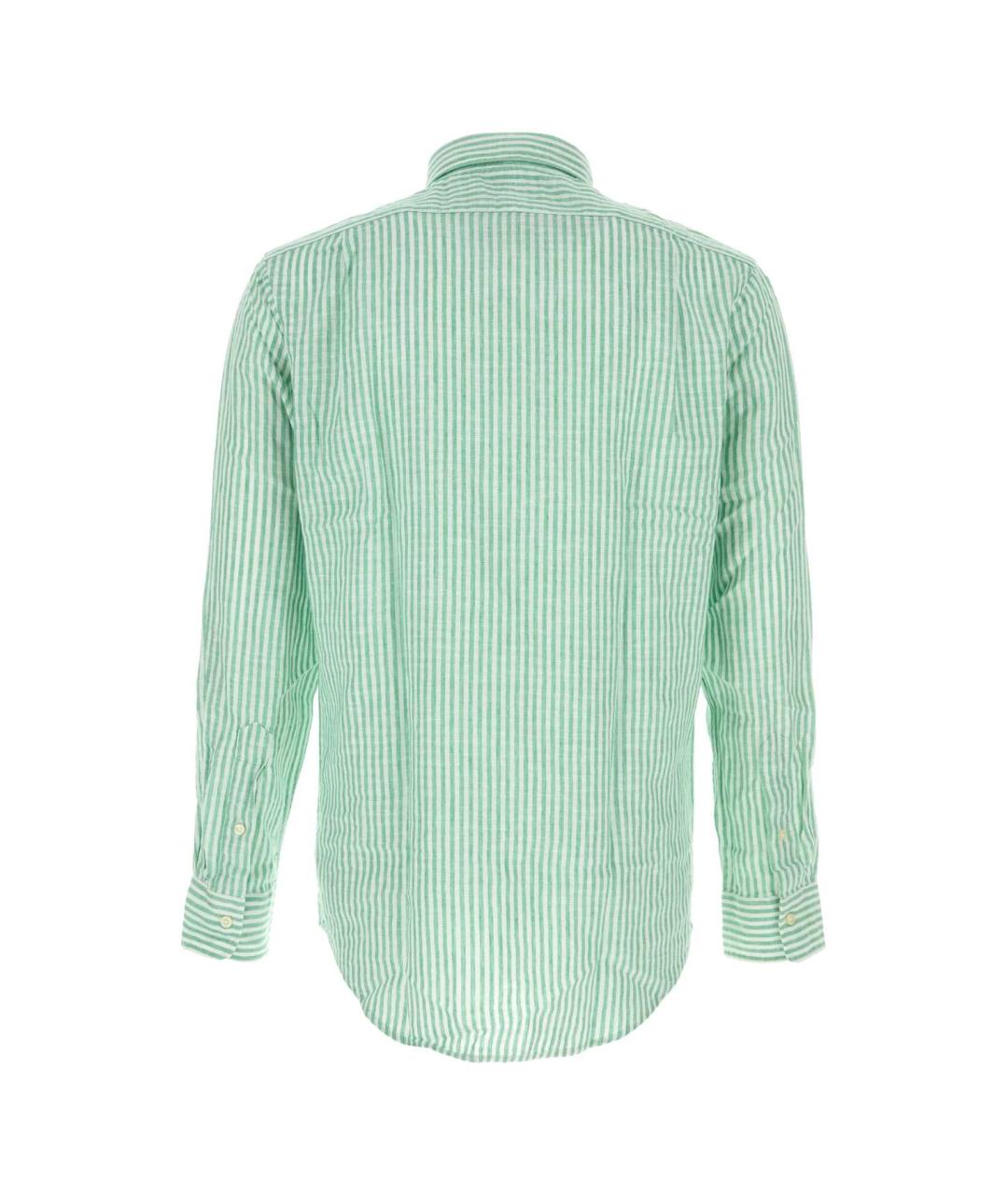 POLO RALPH LAUREN Зеленая льняная кэжуал рубашка, фото 2