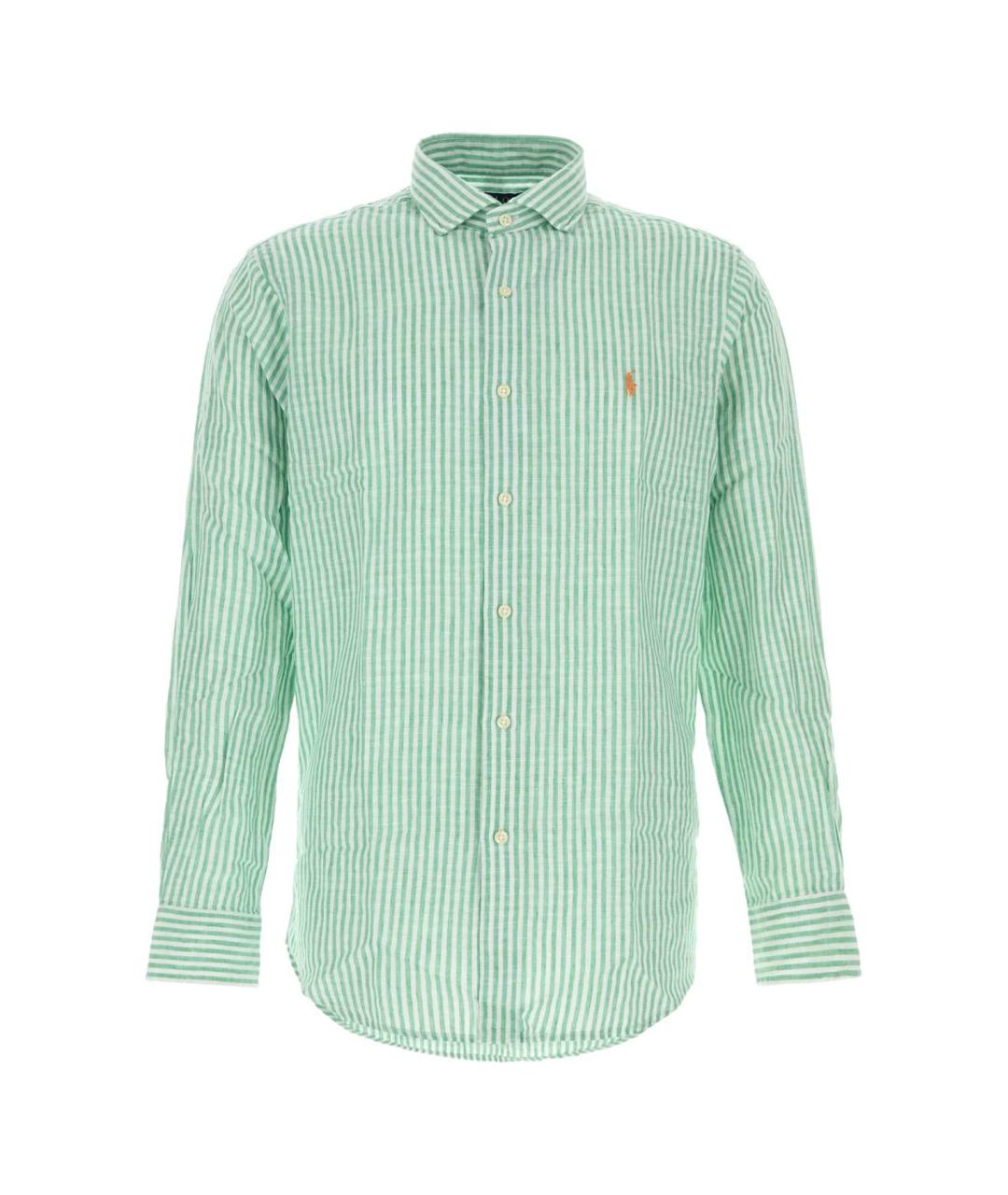 POLO RALPH LAUREN Зеленая льняная кэжуал рубашка, фото 1