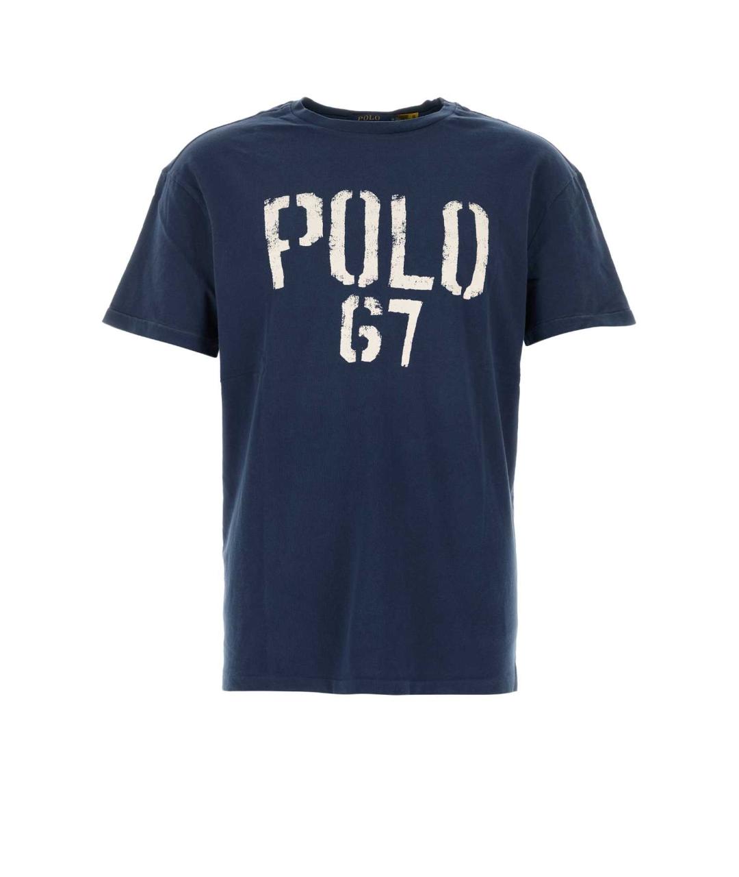 POLO RALPH LAUREN Синяя хлопковая футболка, фото 1