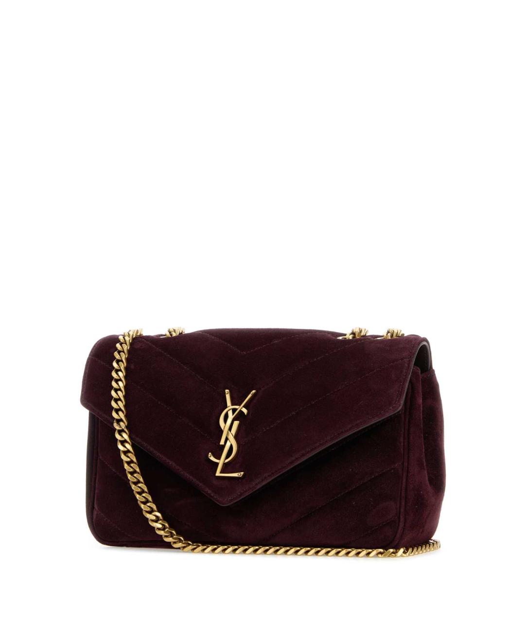 SAINT LAURENT Фиолетовая замшевая сумка через плечо, фото 2