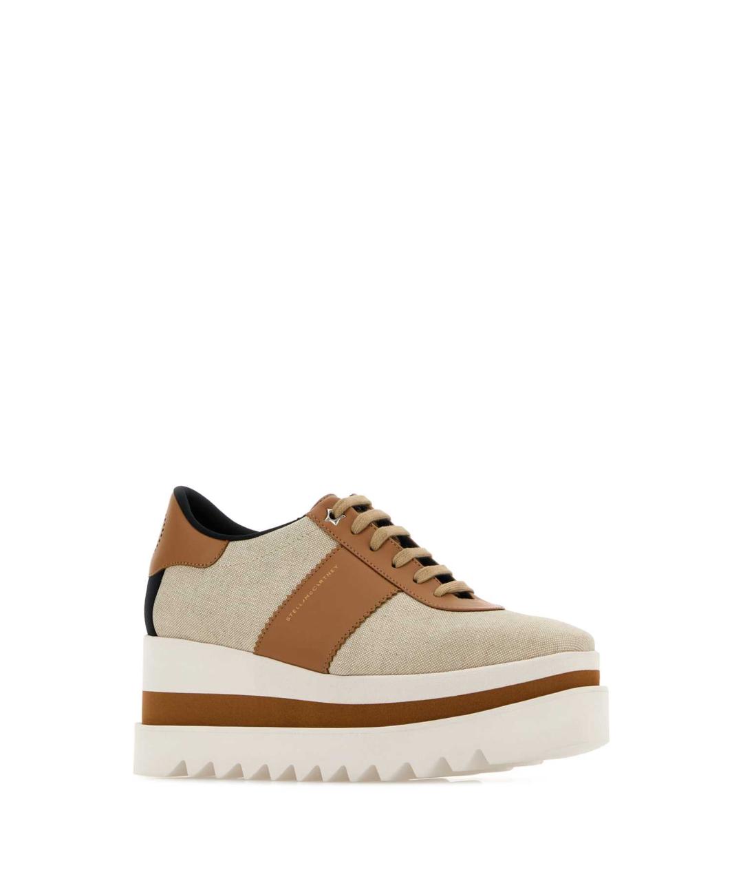 STELLA MCCARTNEY Бежевые текстильные кроссовки, фото 2