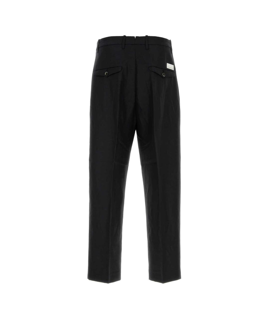 NINE IN THE MORNING Черные шерстяные повседневные брюки, фото 2