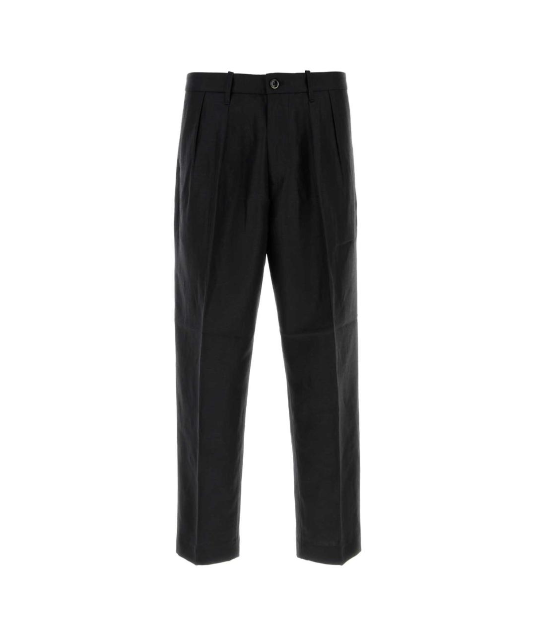 NINE IN THE MORNING Черные шерстяные повседневные брюки, фото 1