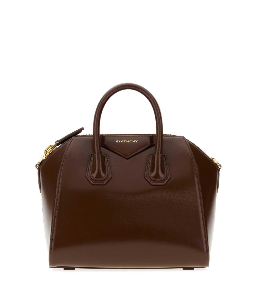 GIVENCHY Коричневая синтетическая сумка с короткими ручками, фото 1