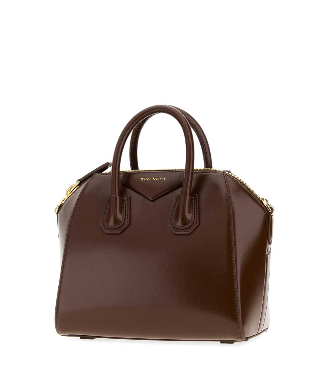 GIVENCHY Коричневая синтетическая сумка с короткими ручками, фото 2