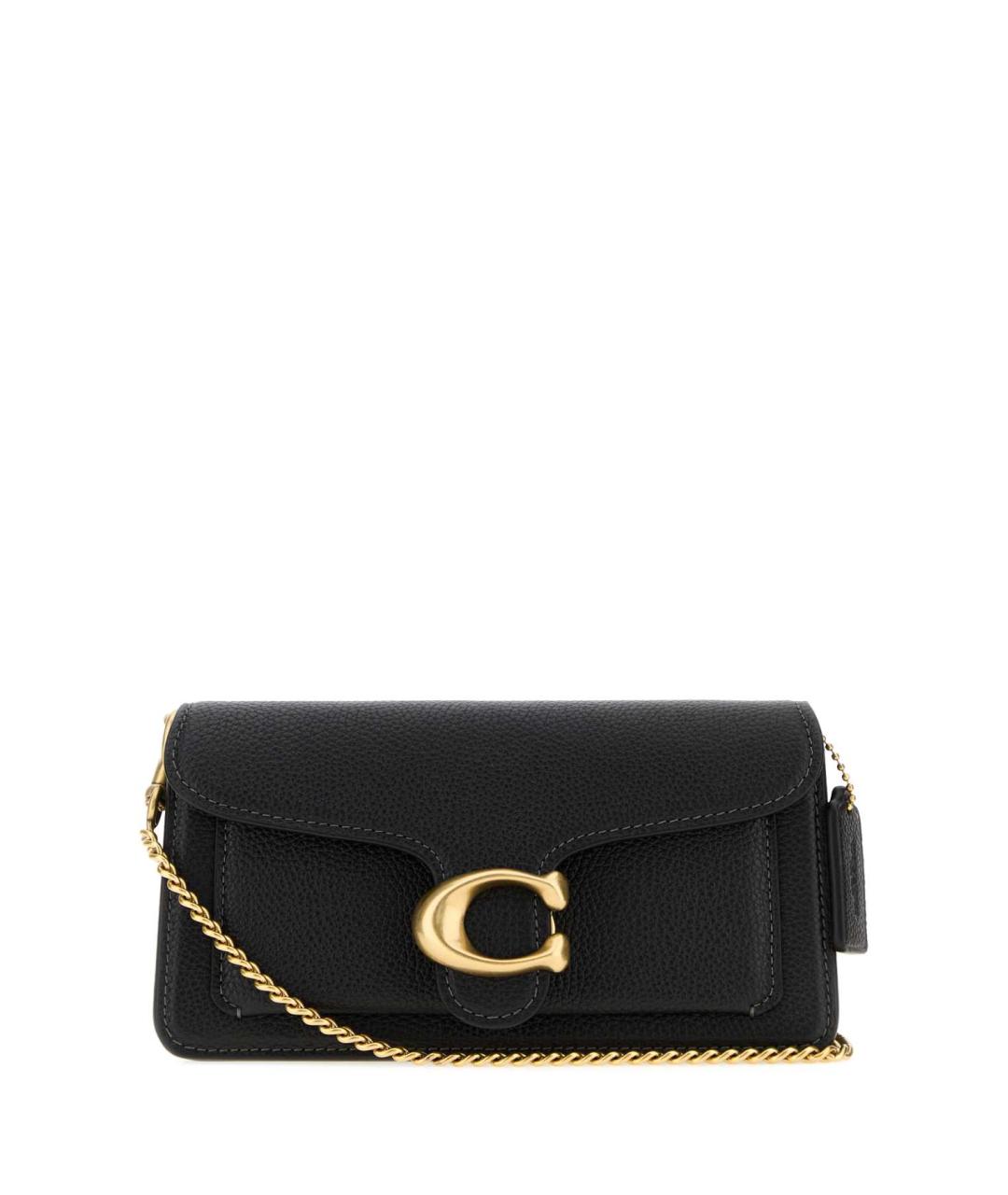 COACH Черная кожаная сумка через плечо, фото 1