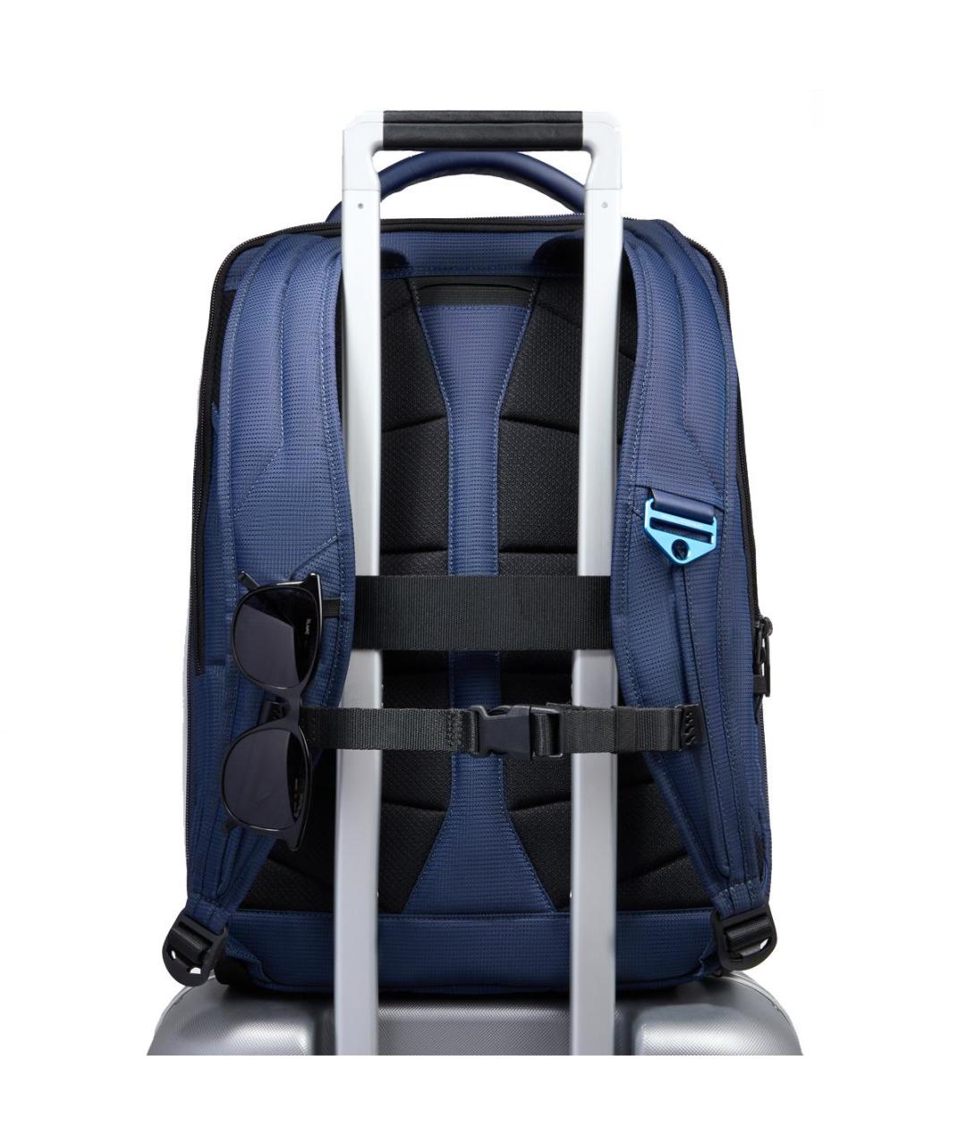 PIQUADRO Синий тканевый рюкзак, фото 3