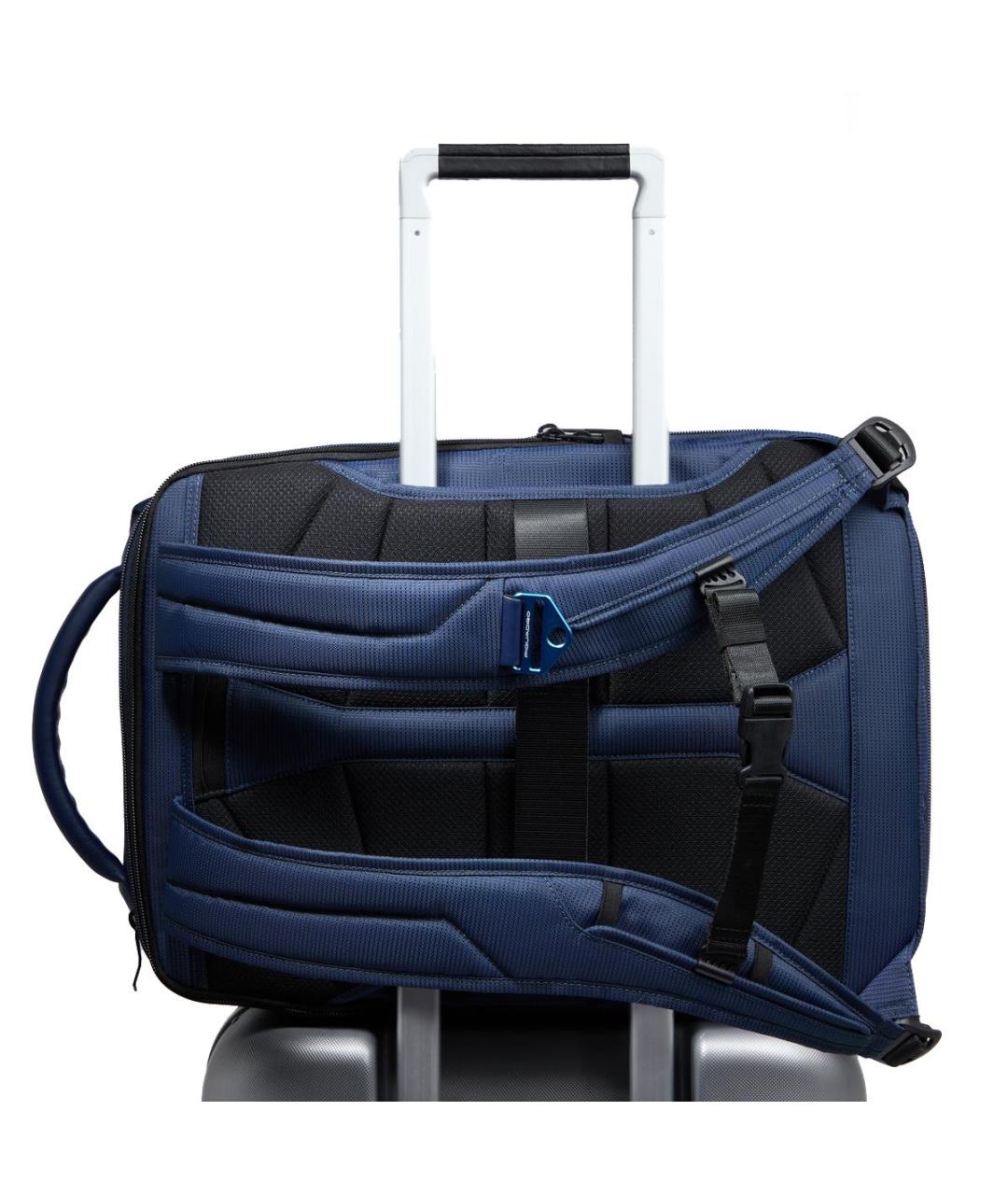 PIQUADRO Синий тканевый рюкзак, фото 4