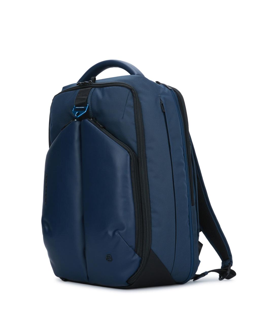 PIQUADRO Синий тканевый рюкзак, фото 2