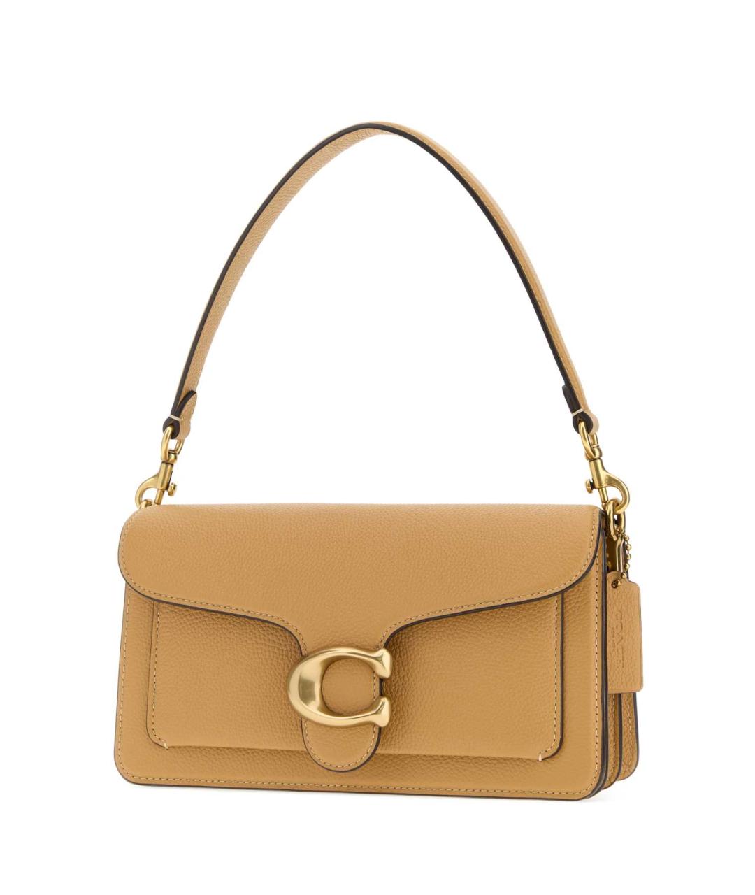COACH Бежевая кожаная сумка через плечо, фото 2