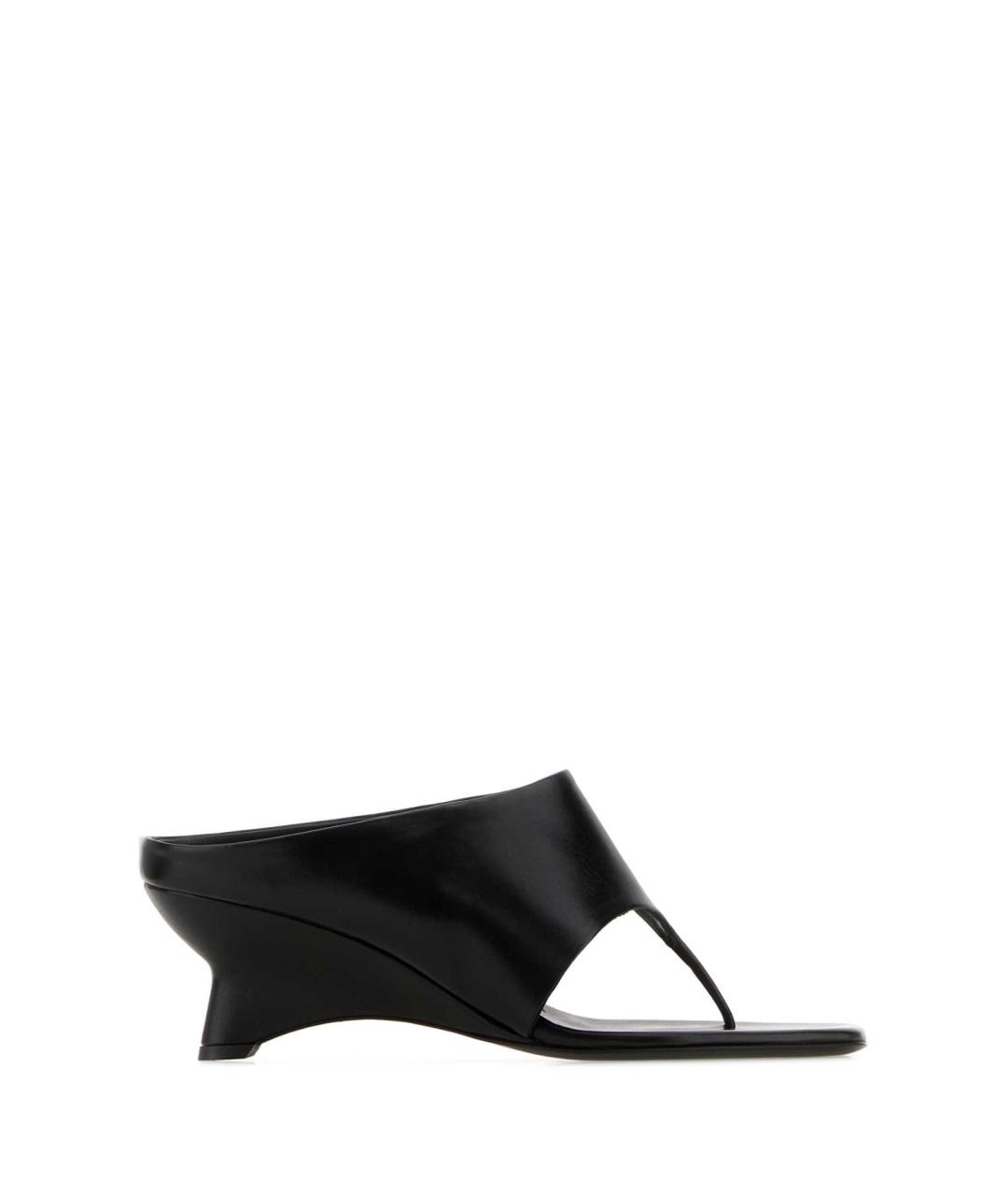 KHAITE Черные кожаные мюли, фото 1