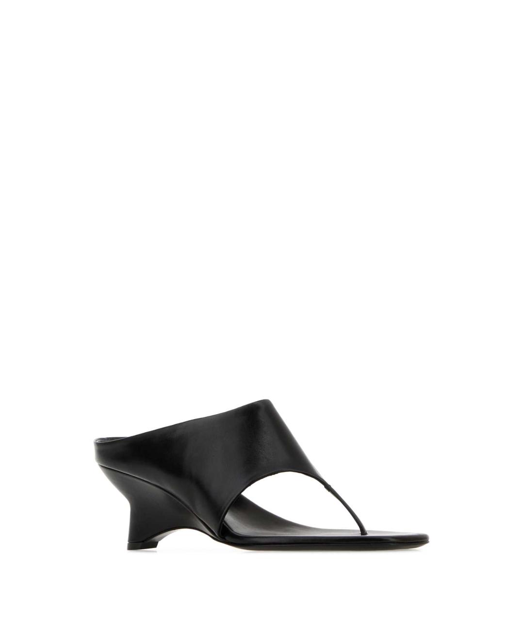 KHAITE Черные кожаные мюли, фото 2