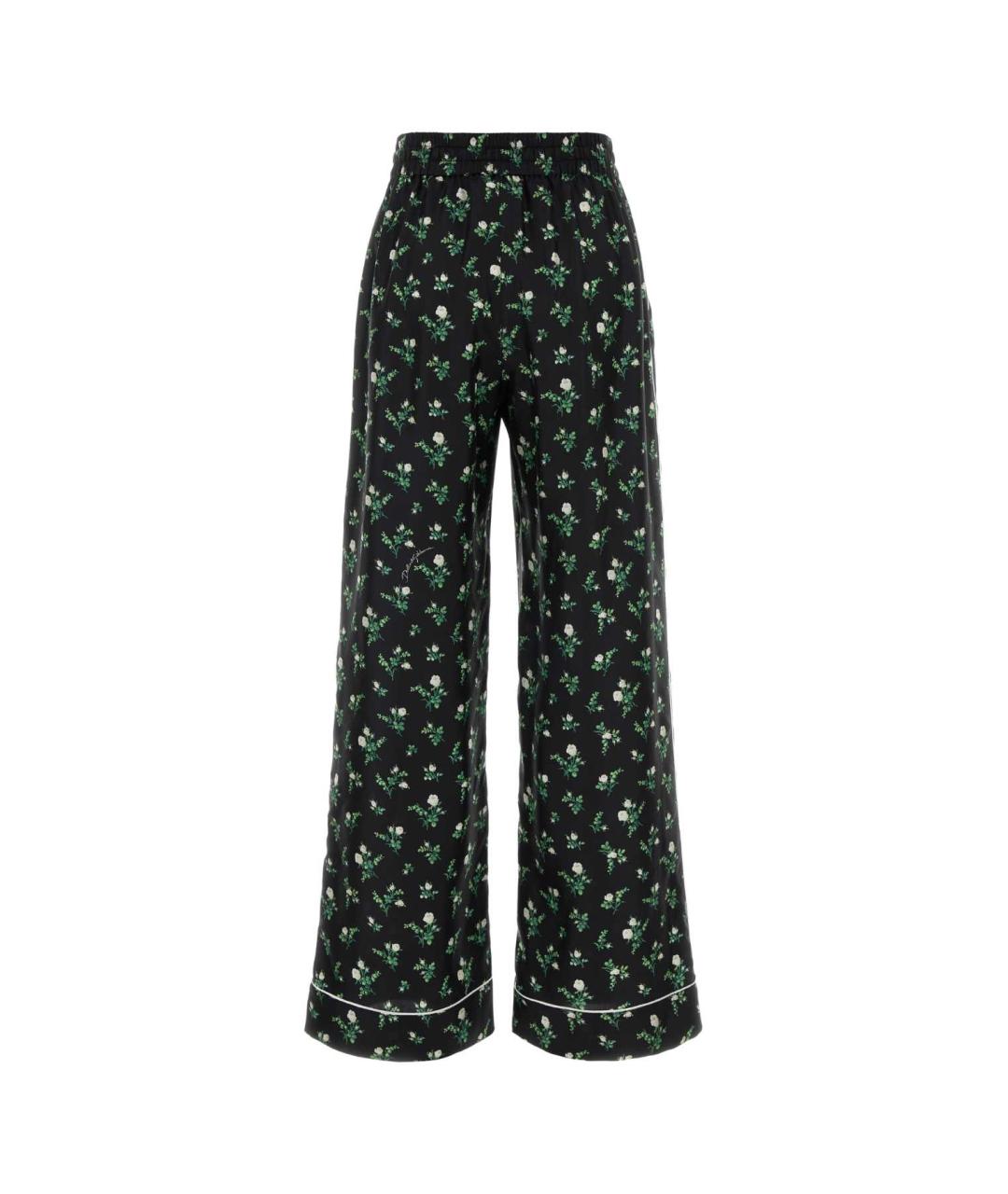 DOLCE&GABBANA Черные шелковые прямые брюки, фото 2