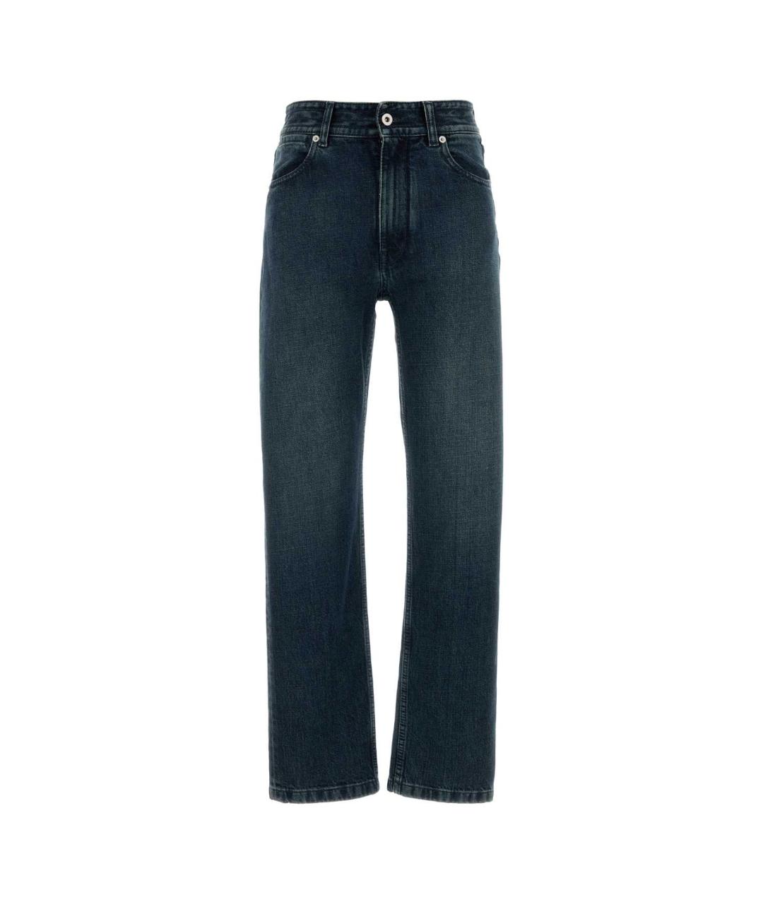 JIL SANDER Синие хлопковые прямые джинсы, фото 1