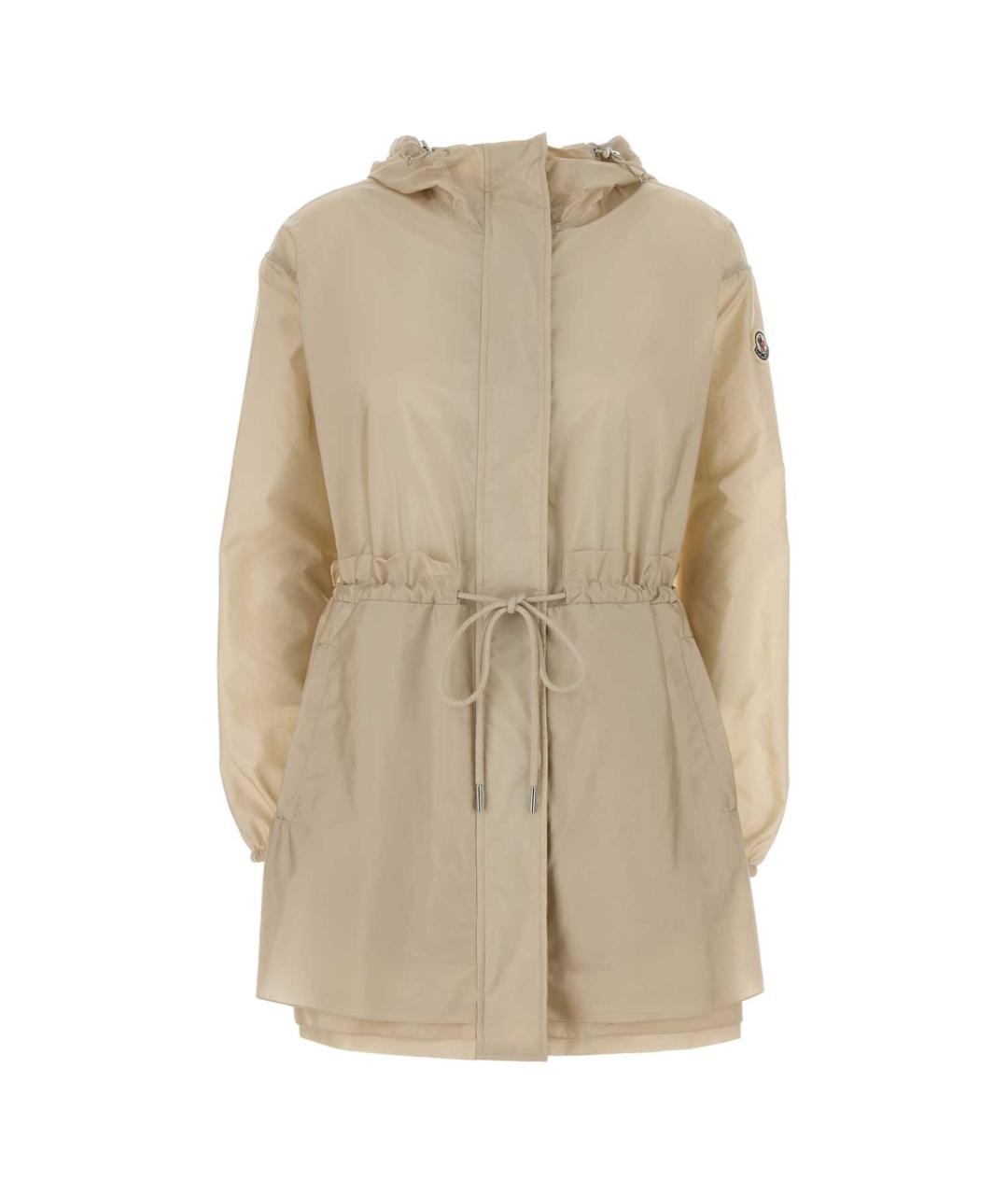 MONCLER Бежевая полиамидовая куртка, фото 1