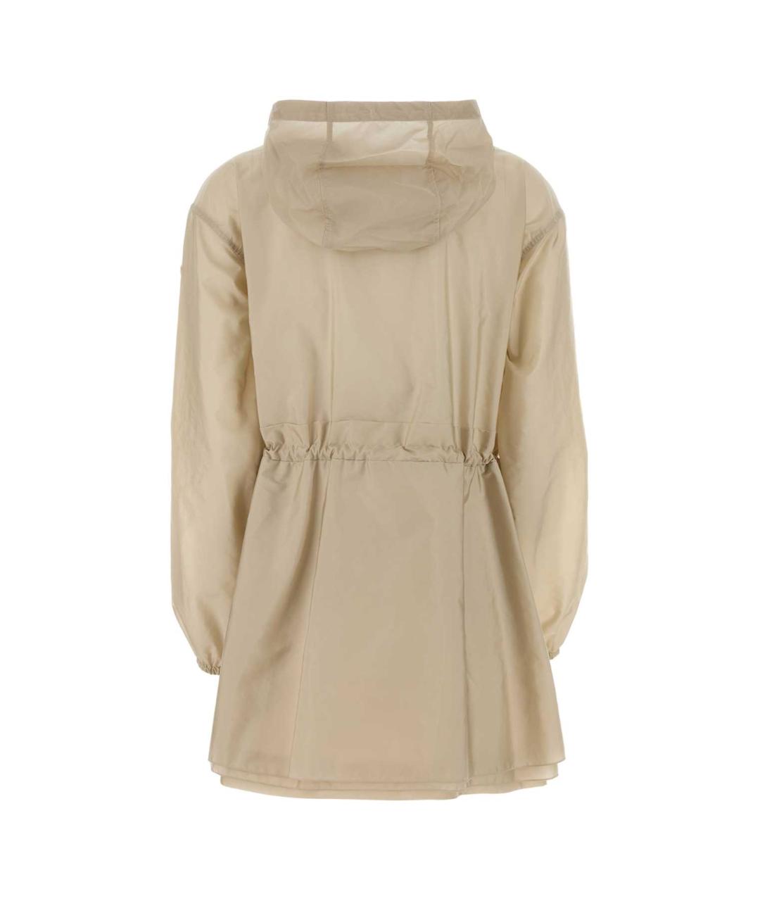 MONCLER Бежевая полиамидовая куртка, фото 2