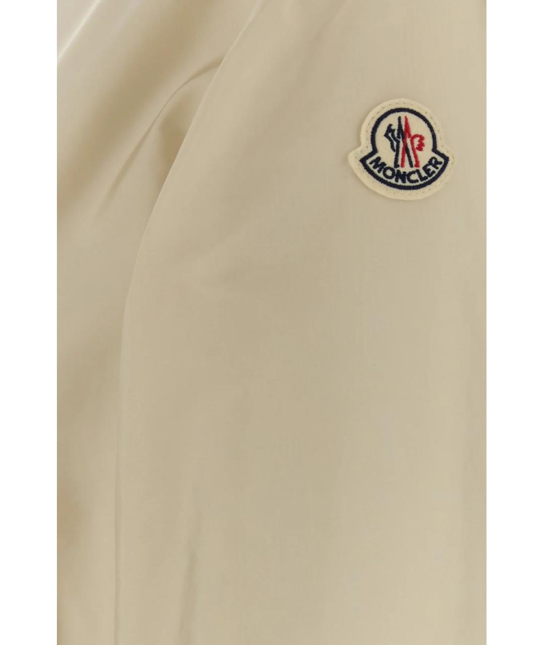 MONCLER Бежевая полиамидовая куртка, фото 3