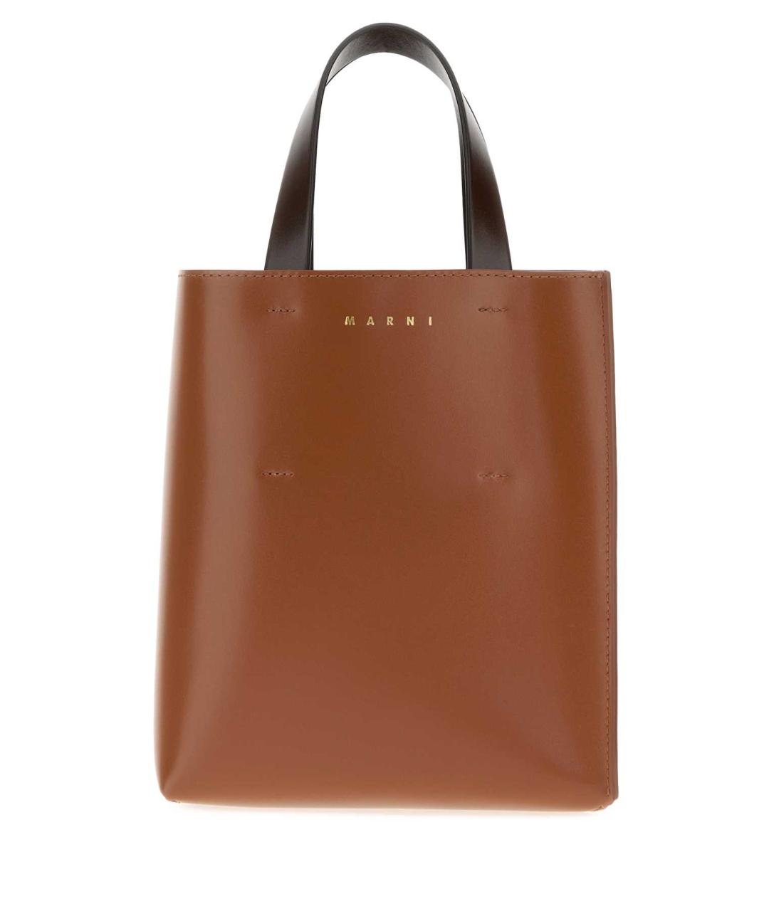 MARNI Коричневая кожаная сумка тоут, фото 1