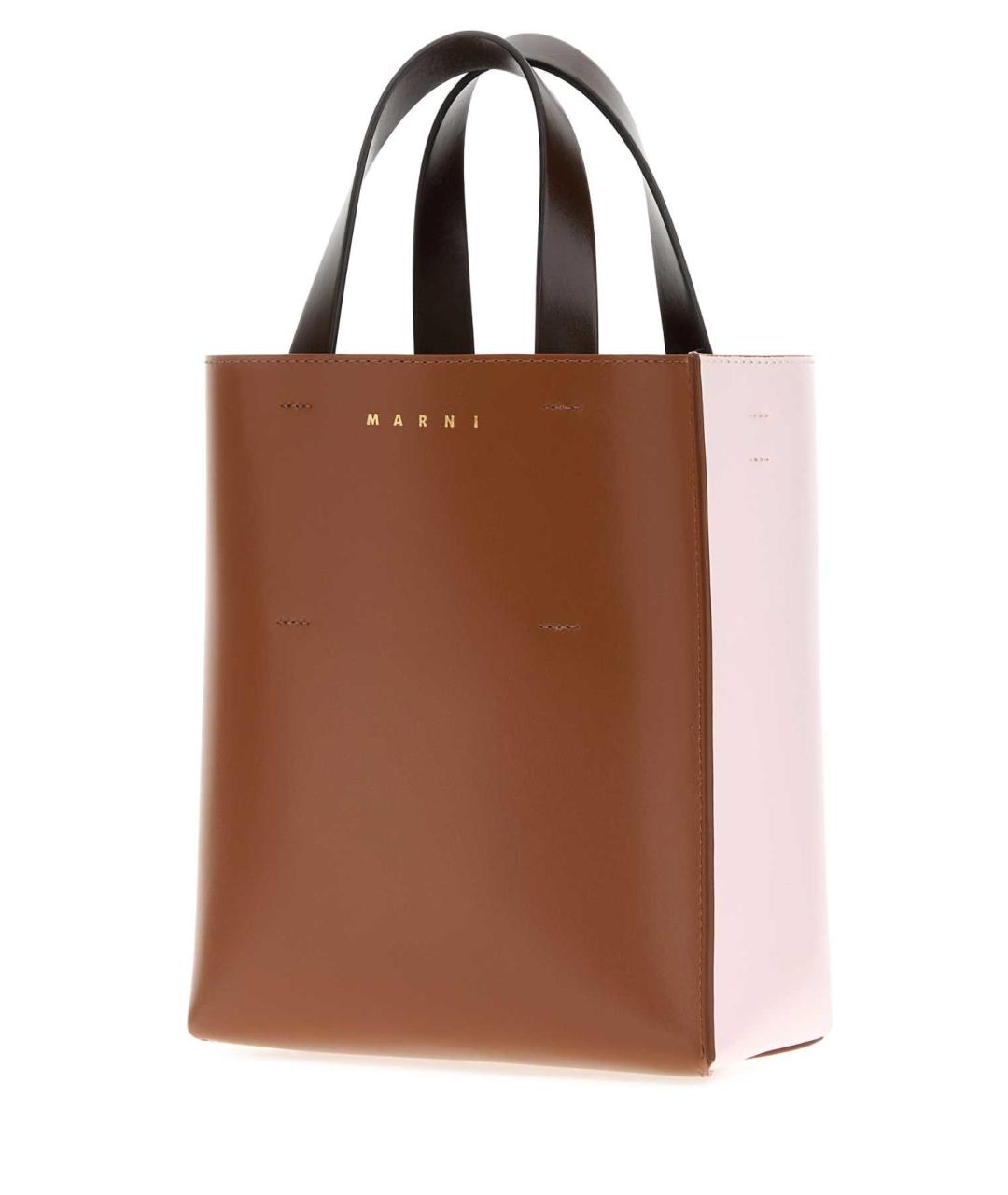 MARNI Коричневая кожаная сумка тоут, фото 2