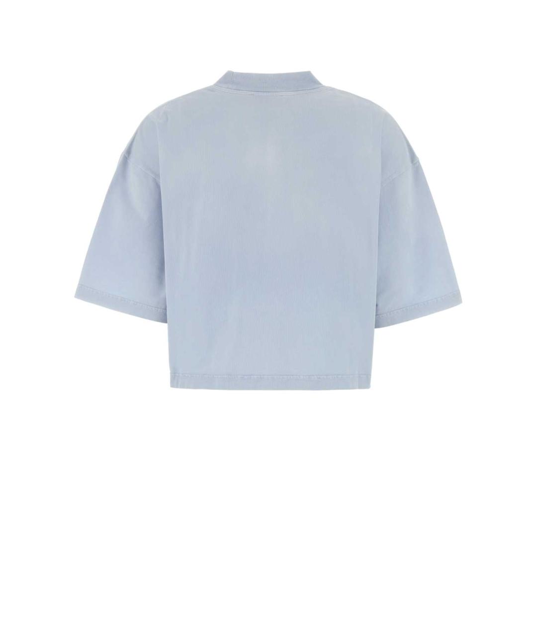 MARNI Голубая хлопковая футболка, фото 2