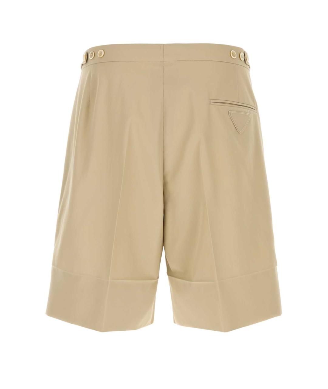 PRADA Бежевые хлопковые повседневные брюки, фото 2