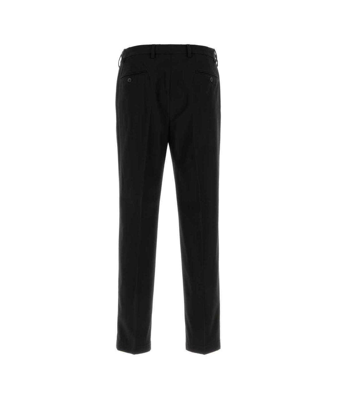 PRADA Черные хлопковые повседневные брюки, фото 2