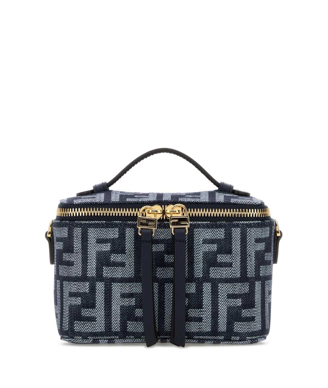 FENDI Синяя тканевая сумка через плечо, фото 1