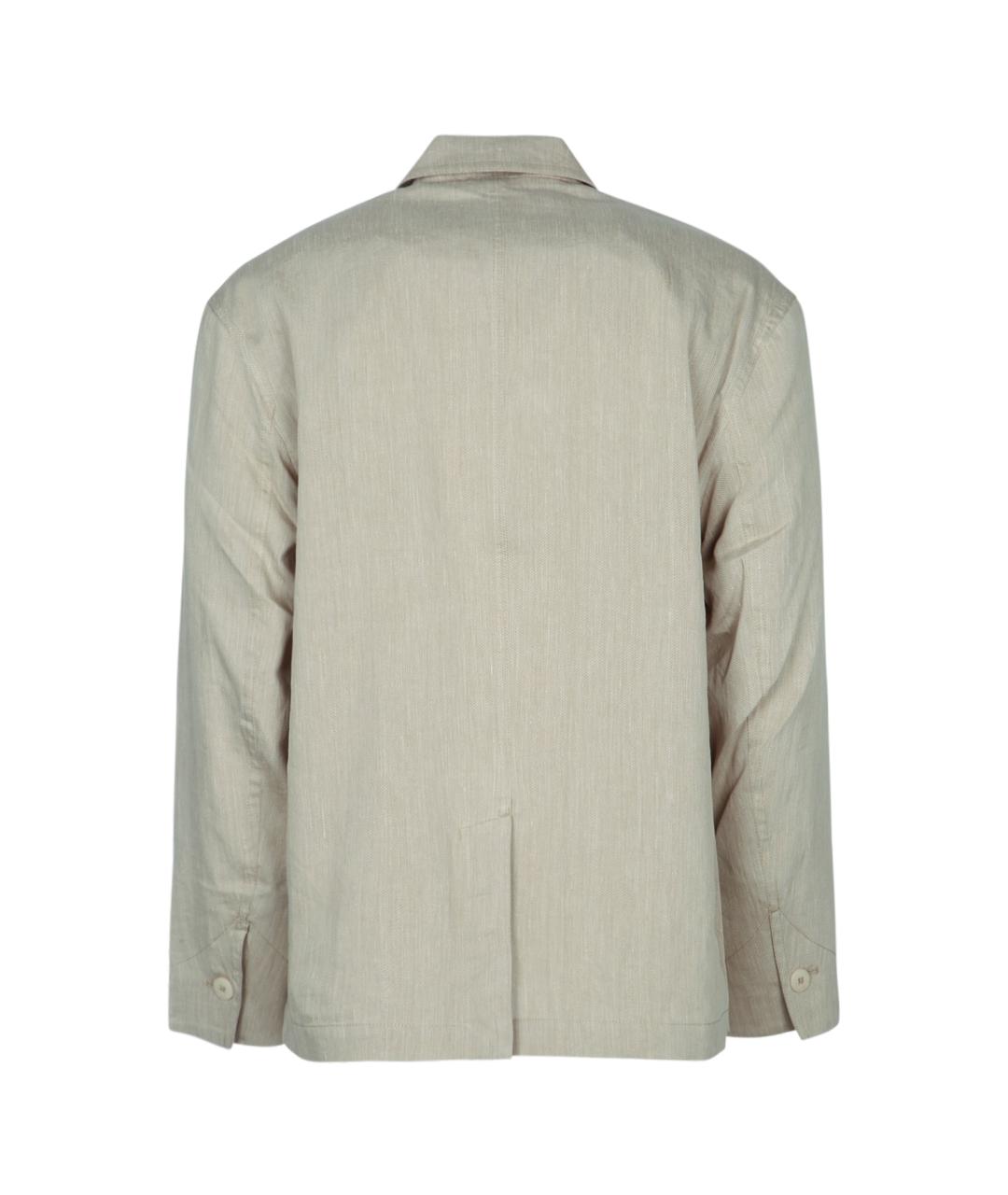 JACQUEMUS Бежевый вискозный пиджак, фото 2