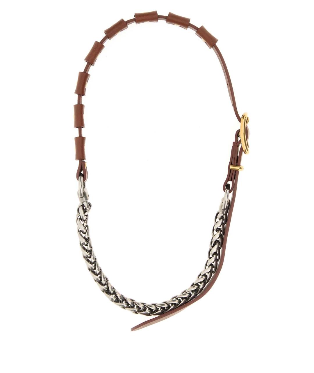 MIU MIU Коричневая кожаная цепочка, фото 1
