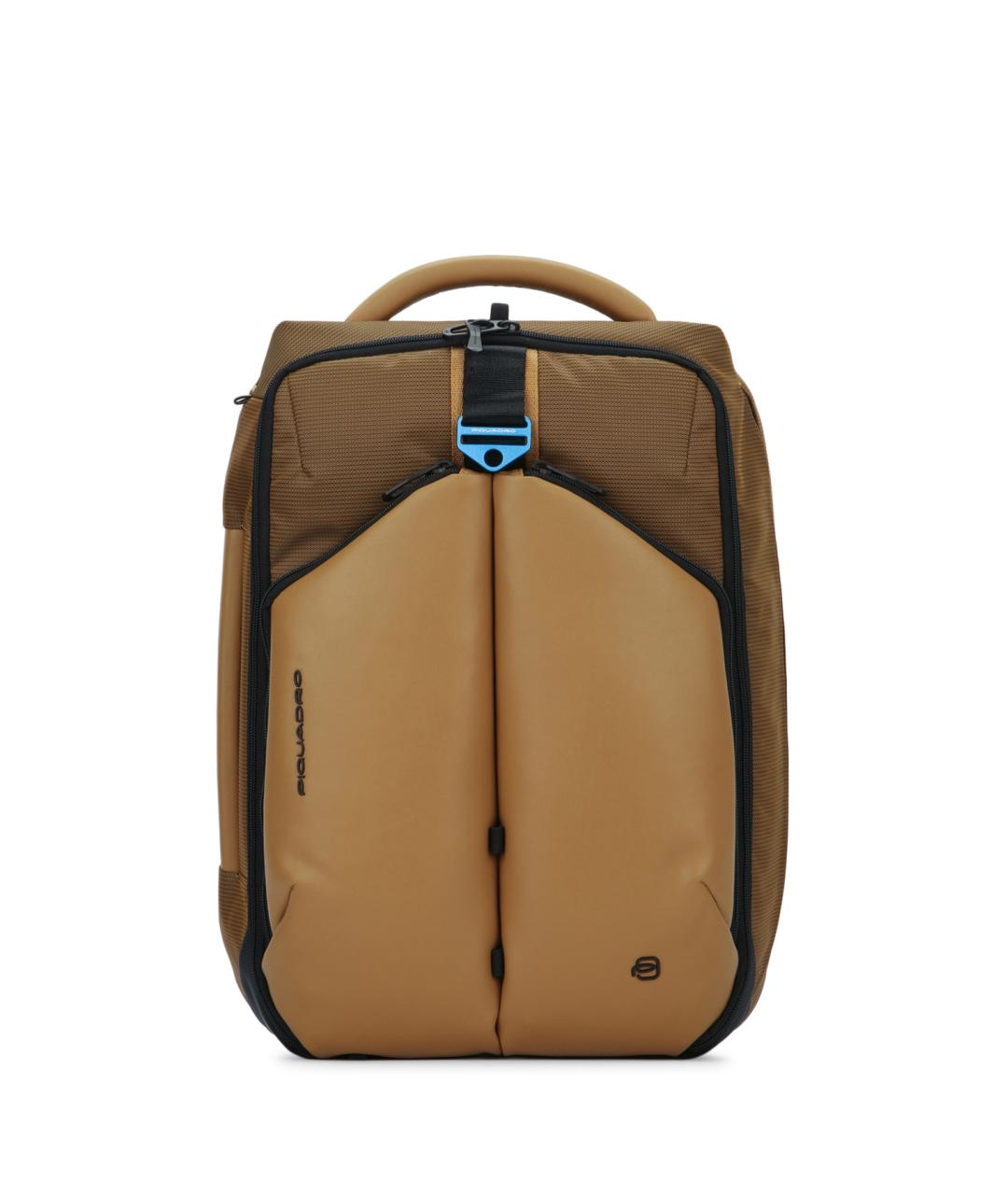 PIQUADRO Горчичный кожаный рюкзак, фото 2