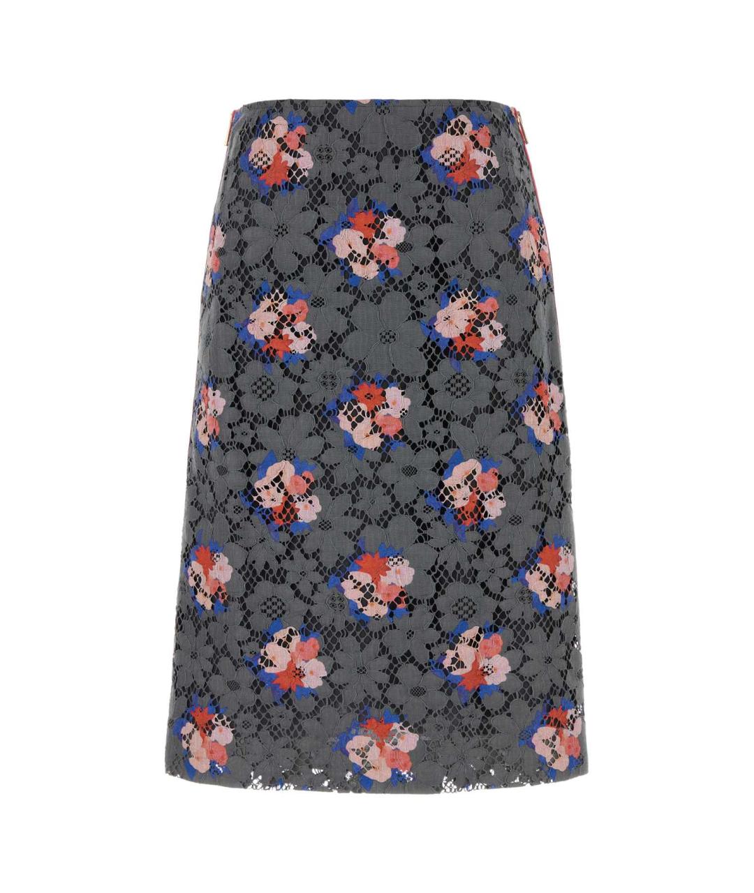 FENDI Мульти хлопковая юбка миди, фото 1