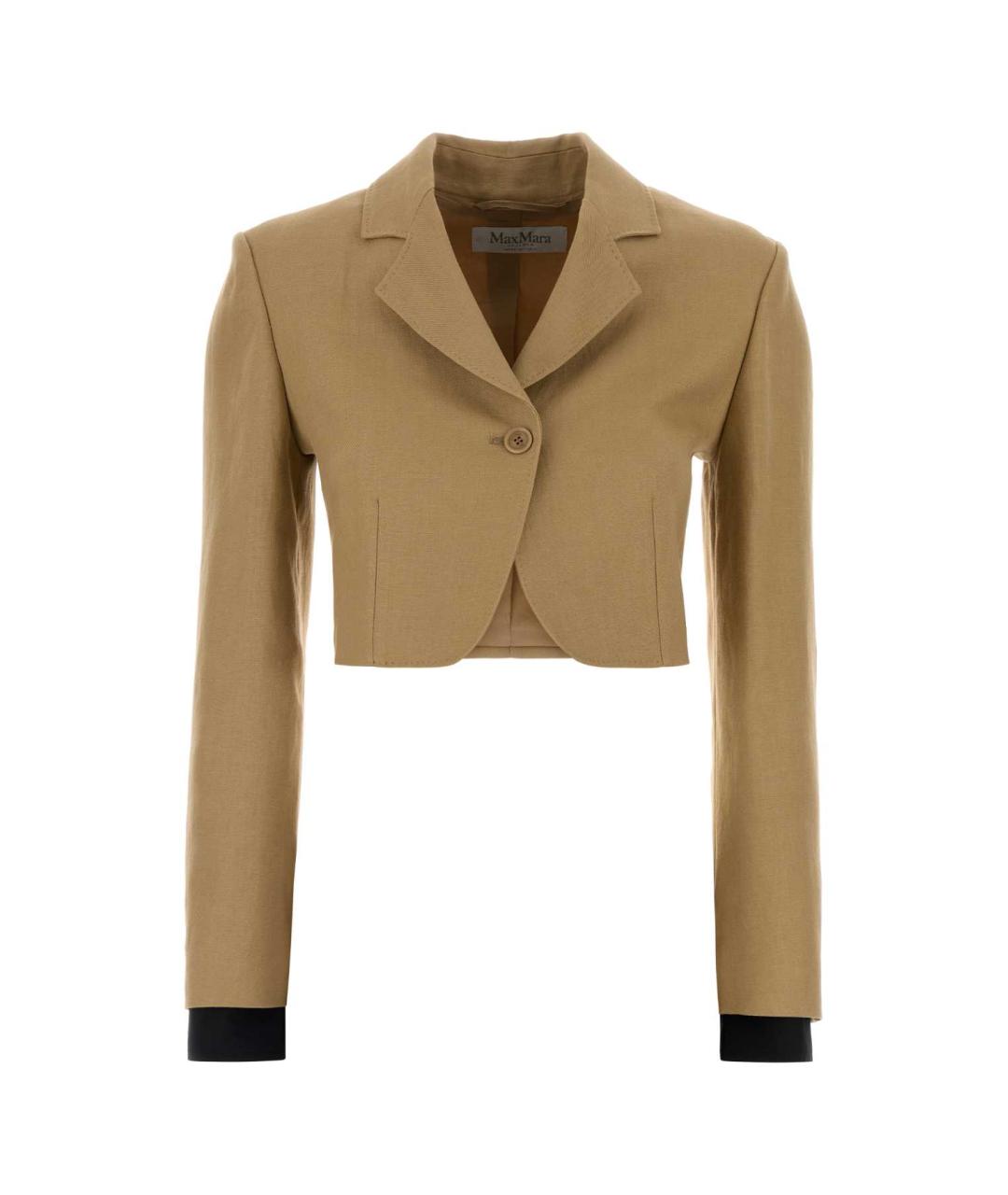 MAX MARA Бежевый жакет/пиджак, фото 1