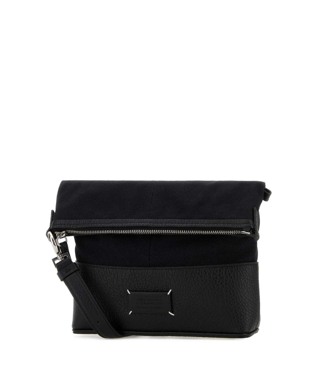 MAISON MARGIELA Черная кожаная сумка на плечо, фото 2