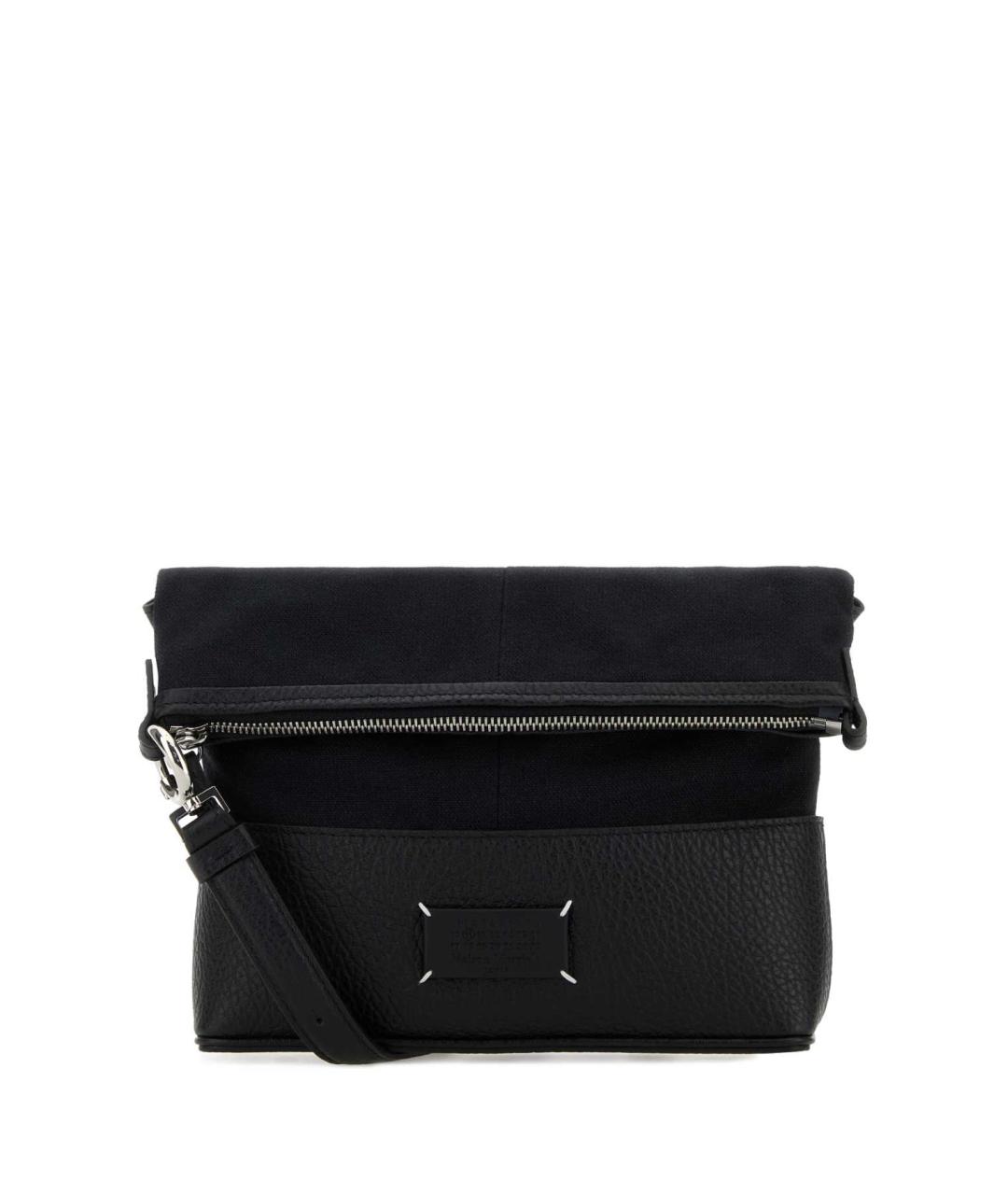 MAISON MARGIELA Черная кожаная сумка на плечо, фото 1