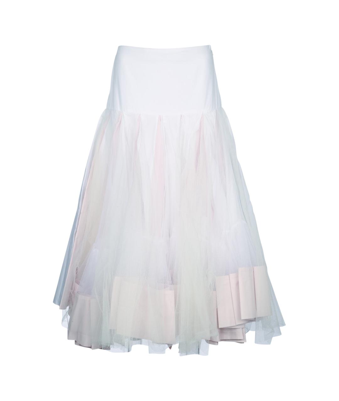 JACQUEMUS Белая хлопковая юбка миди, фото 1