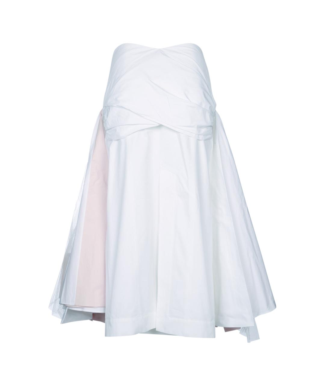 JACQUEMUS Белая хлопковая юбка миди, фото 2
