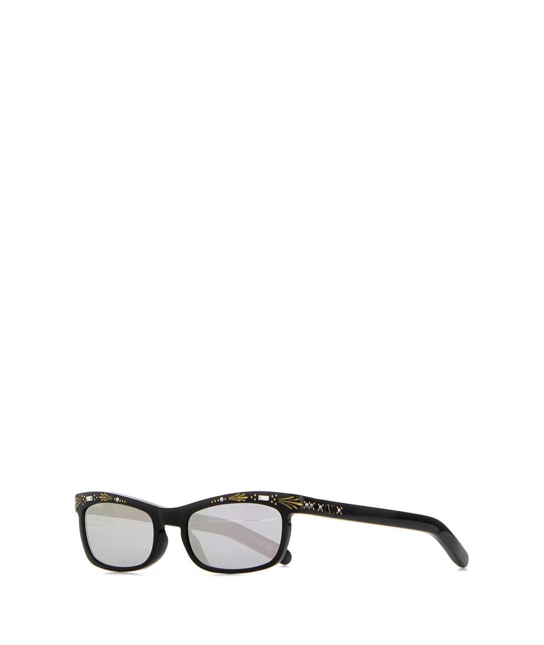 VALENTINO Черные пластиковые солнцезащитные очки, фото 1