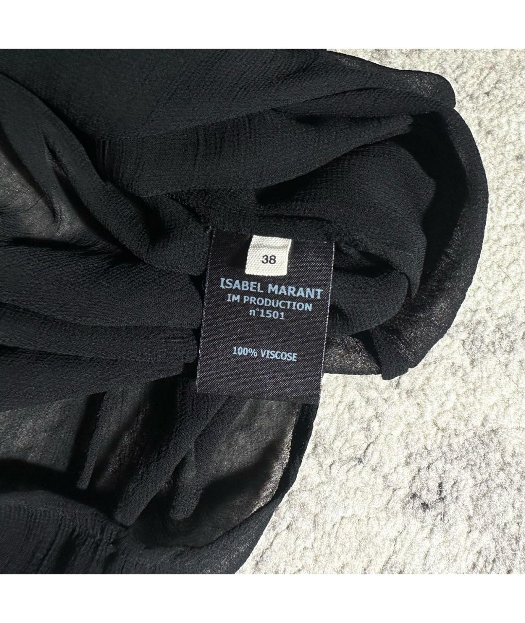 ISABEL MARANT ETOILE Черное вискозное повседневное платье, фото 5