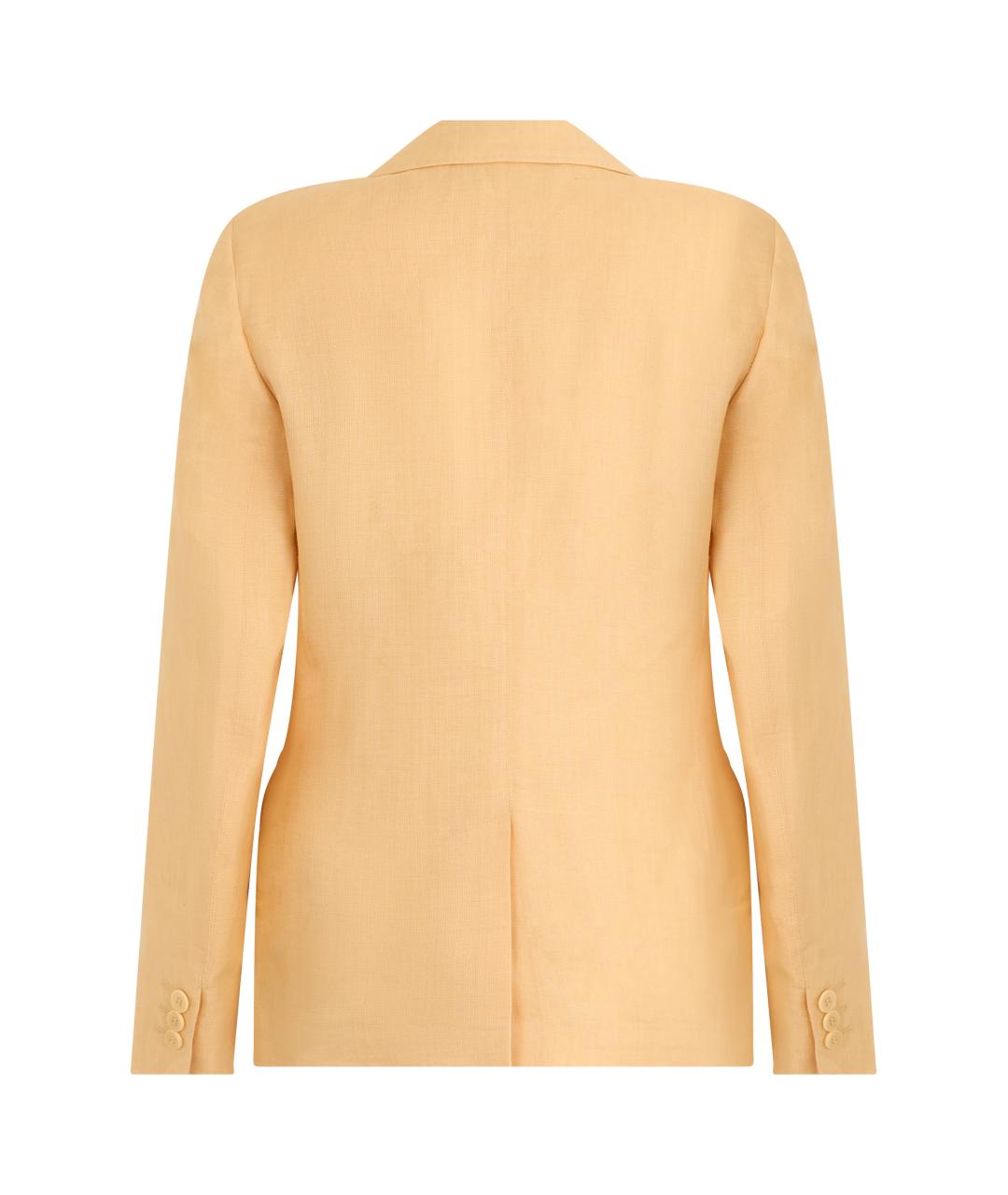 WEEKEND MAX MARA Оранжевый льняной жакет/пиджак, фото 2