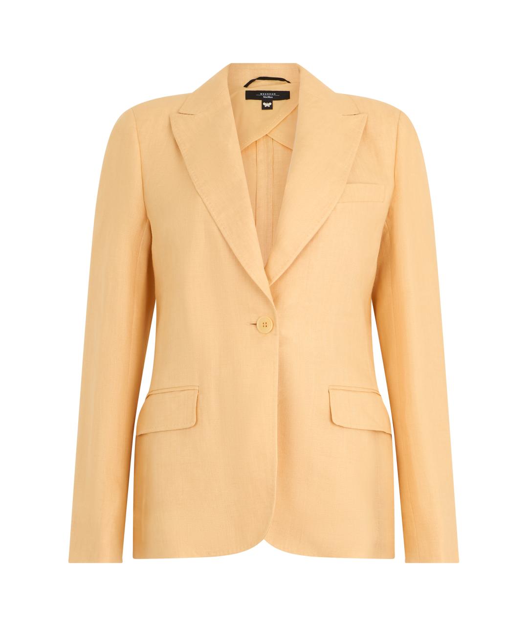 WEEKEND MAX MARA Оранжевый льняной жакет/пиджак, фото 1