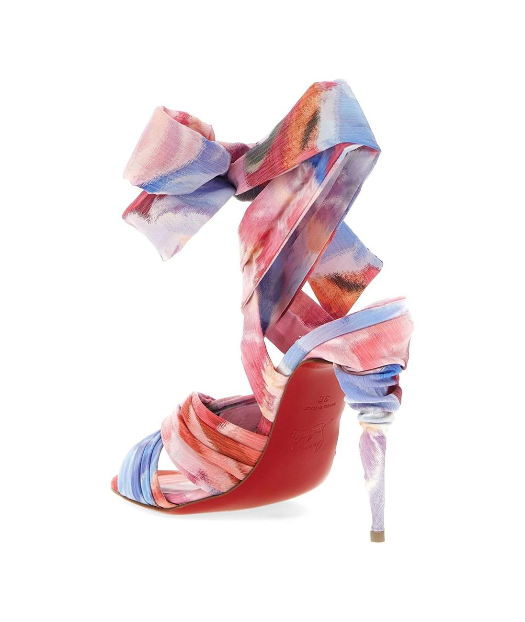 CHRISTIAN LOUBOUTIN Мульти кожаные босоножки, фото 2