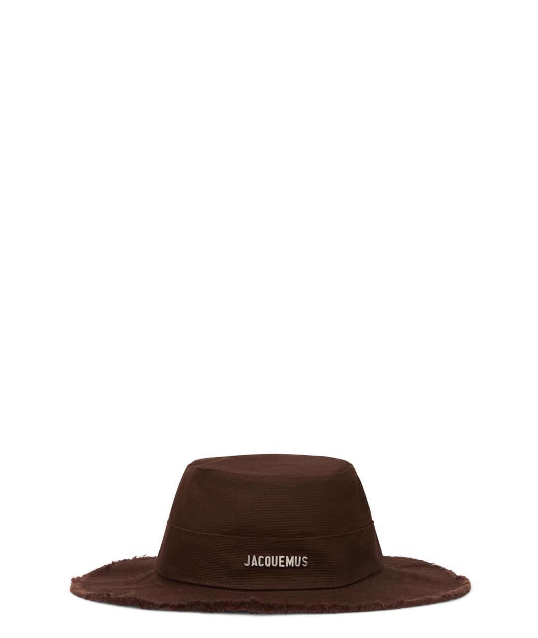 JACQUEMUS Коричневая хлопковая панама, фото 1