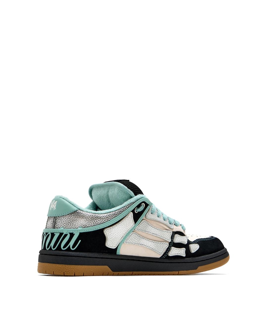 AMIRI Черные кожаные низкие кроссовки / кеды, фото 3