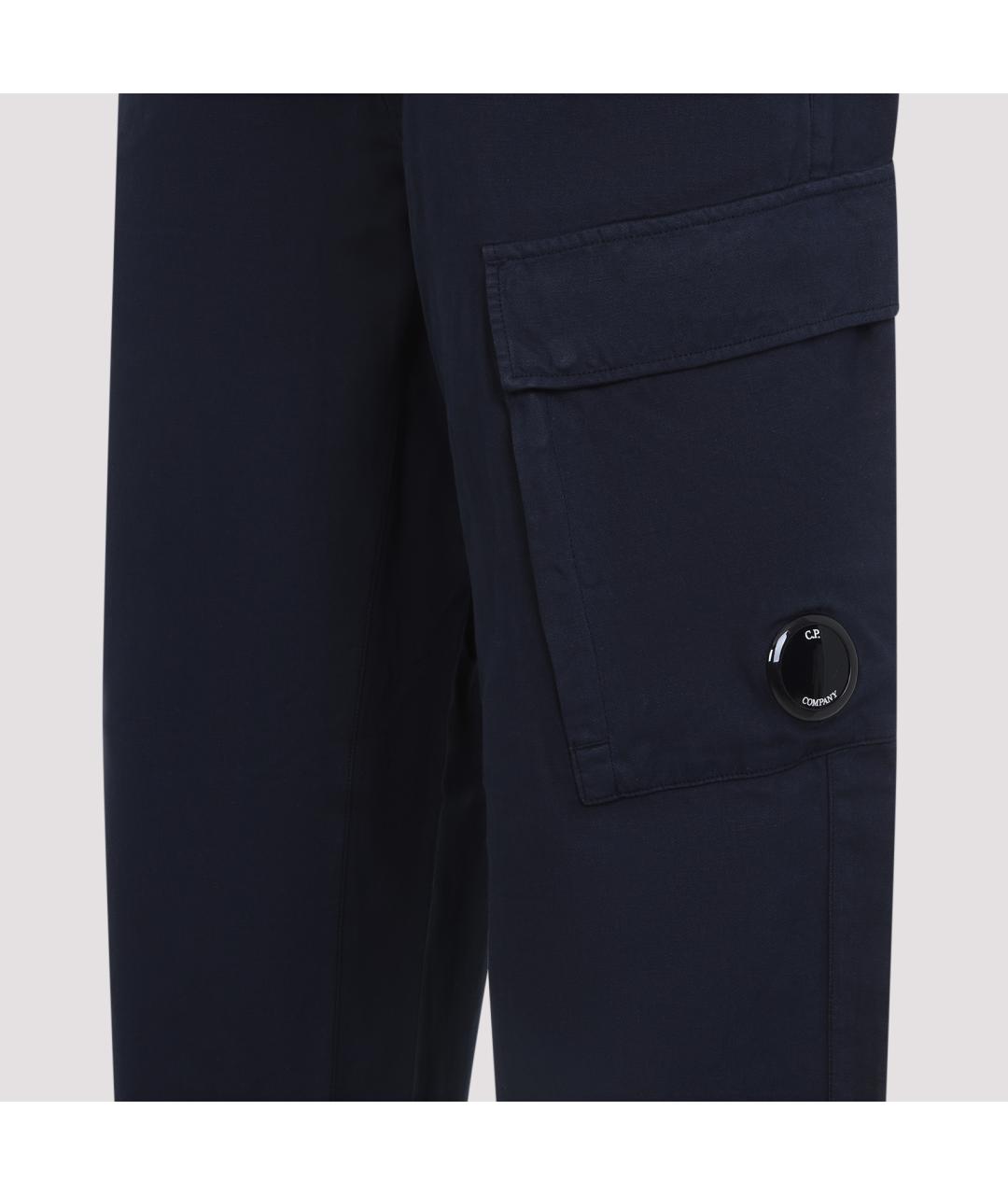 CP COMPANY Синие хлопковые повседневные брюки, фото 4