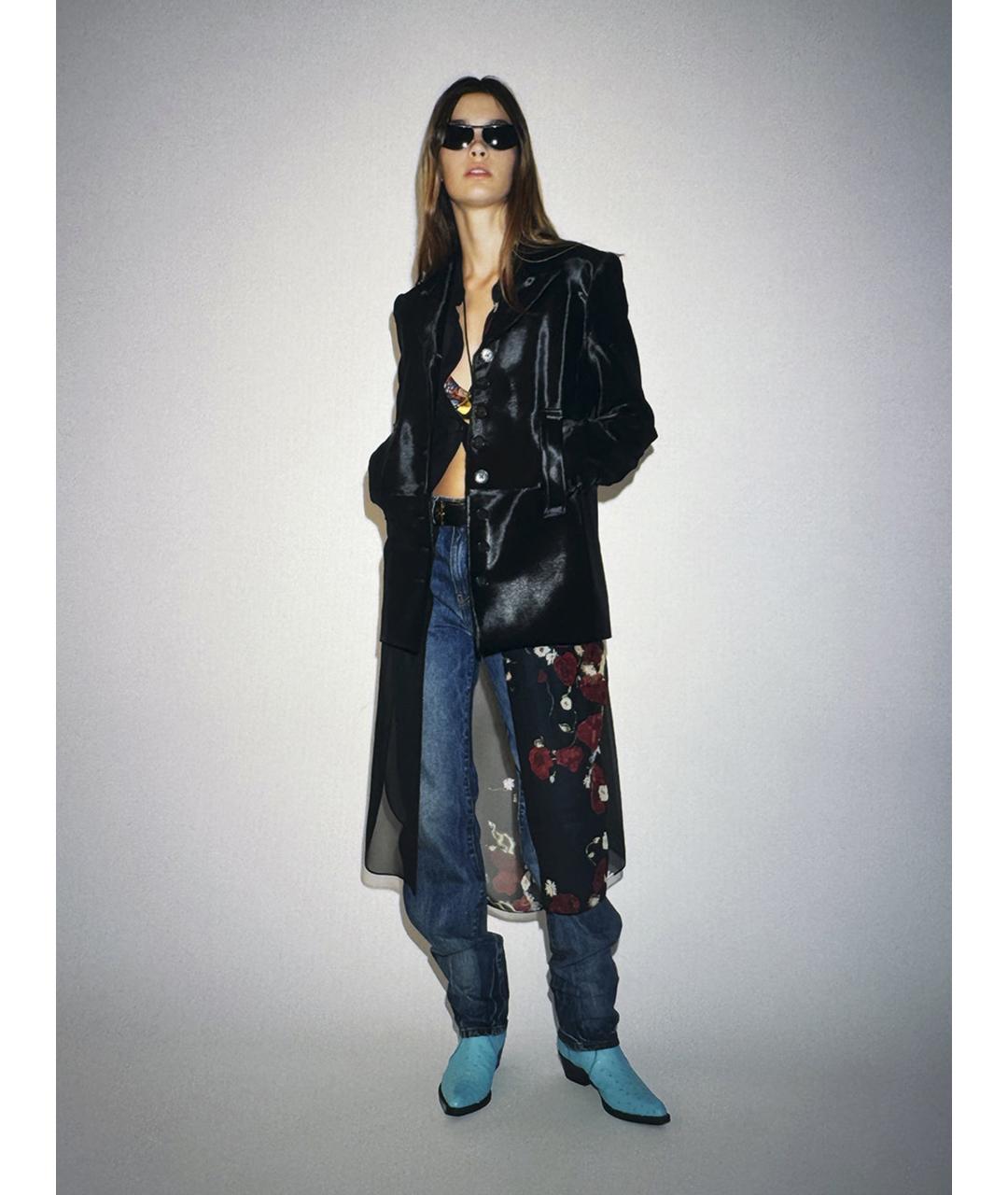 KHAITE Черное шелковое повседневное платье, фото 2