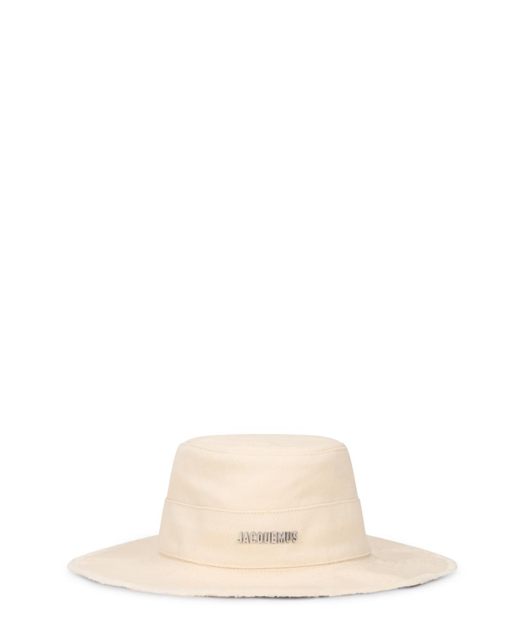 JACQUEMUS Бежевая хлопковая шапка, фото 1